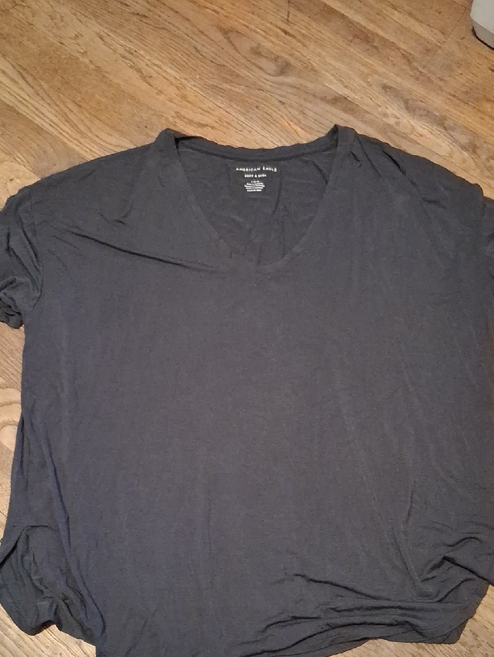 American Eagle Outfitters Men’s V-Neck Tee - Dark Charcoal